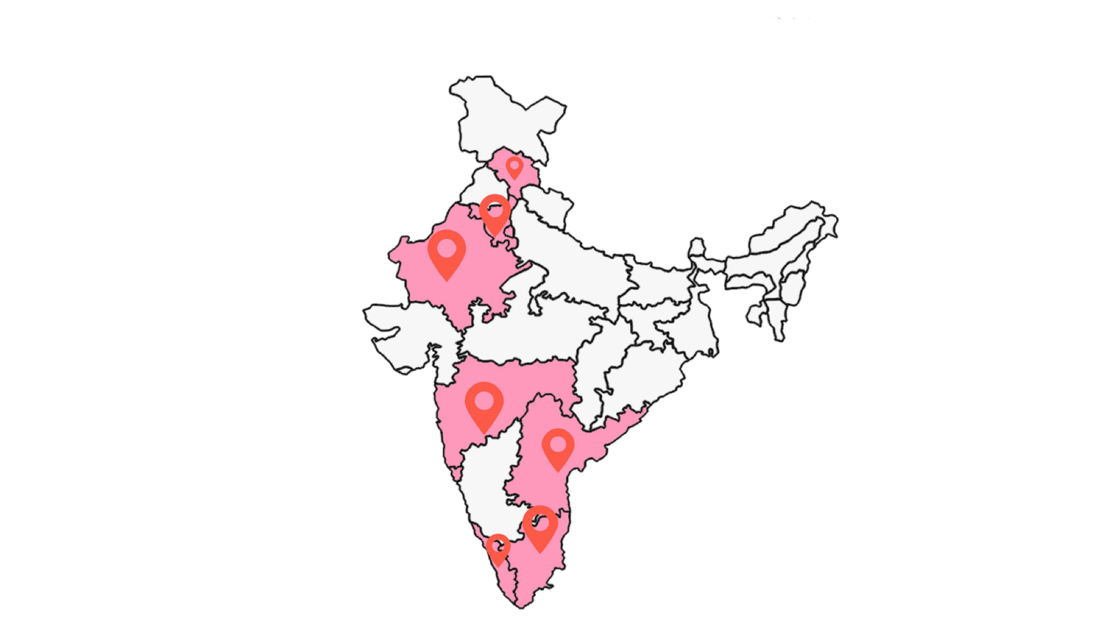 Map of CircusINC Events presence across India and international destinations